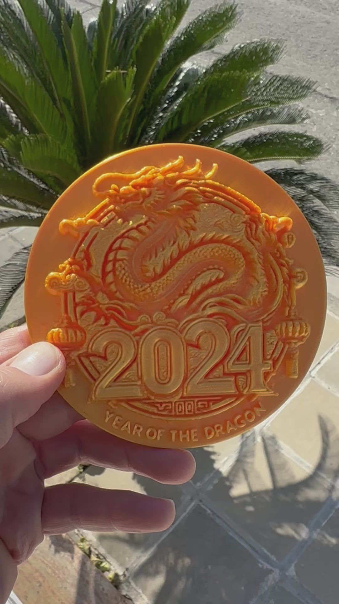 Lucky Charm Year of the Golden Dragon freezer magnet – Una3DCreations